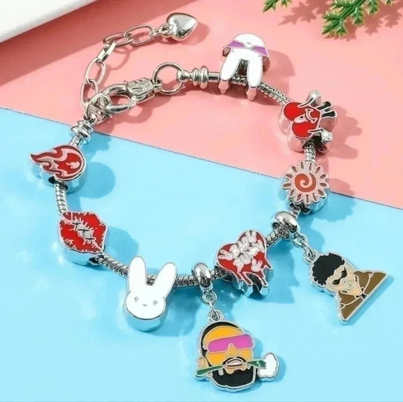 Bad bunny Rapper rap singer Charms Bracelet - Picture 3 of 3